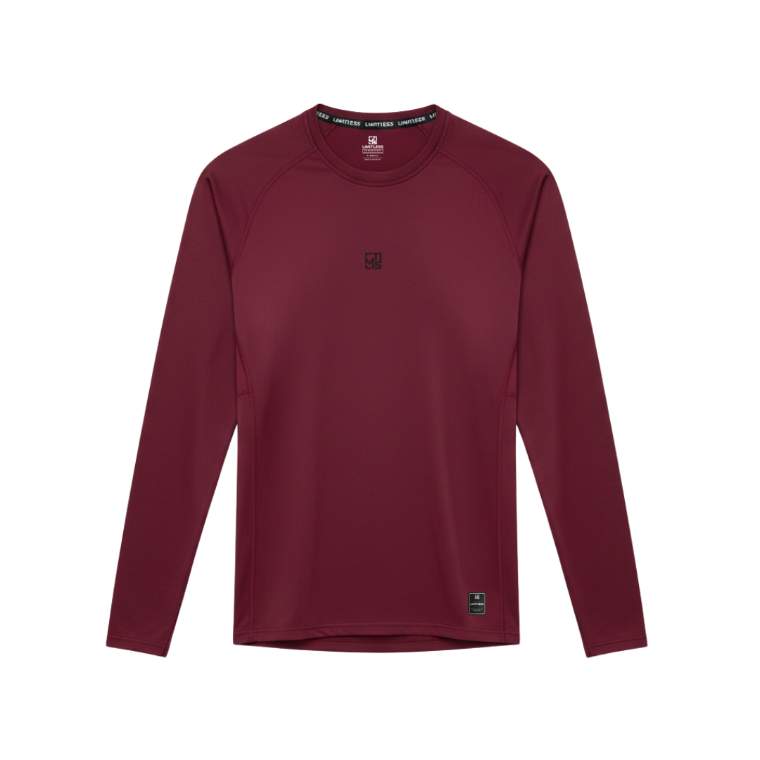 Limitless Maroon Aero-Compression Tee – L-114