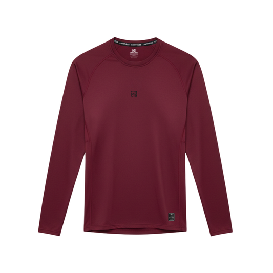 Limitless Maroon Aero-Compression Tee – L-114
